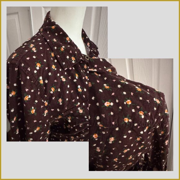 Velvet Hear - Floral Corduroy Dress – Women’s Size M - Picture 3 of 4